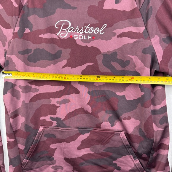 Barstool Golf Men's Camouflage Hoodie - Red and Black - Picture 5 of 9